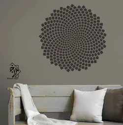 شابلون دیواری گل کد 839