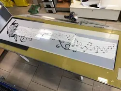 شابلون دیواری پروانه و نت موسیقی کد 818