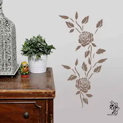 شابلون دیواری شاخه و گل کد 649