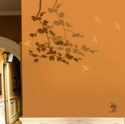 شابلون دیواری شاخه و پرنده کد 616