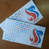 استیکر لپ تاپ و موبایل بووم طرح کریسمس کد MA82 مجموعه 10 عددی