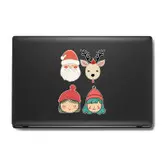 استیکر لپ تاپ و موبایل بووم طرح کریسمس کد MA83 مجموعه 4 عددی