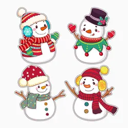 استیکر لپ تاپ و موبایل بووم طرح کریسمس کد MA71 مجموعه 4 عددی
