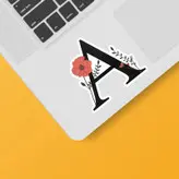 استیکر لپ تاپ و موبایل بووم طرح حروف انگلیسی مدل A کد N24