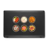 استیکر لپ تاپ و موبایل بووم طرح غذاهای معروف کد MM107 مجموعه 6 عددی