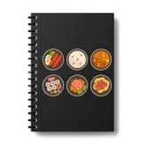 استیکر لپ تاپ و موبایل بووم طرح غذاهای معروف کد MM107 مجموعه 6 عددی