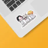 استیکر لپ تاپ و موبایل بووم طرح انیمه شیطان کش مدل گراز غمگین Innoske کد N35