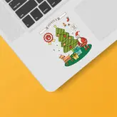 استیکر لپ تاپ و موبایل بووم طرح درخت کریسمس کد MA75