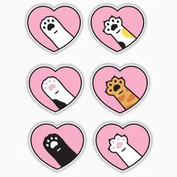 استیکر لپ تاپ و موبایل بووم طرح پنجه گربه کد 212 مدل Paw مجموعه 6 عددی