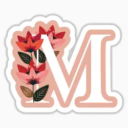 استیکر لپ تاپ و موبایل بووم طرح حروف انگلیسی مدل M کد M29