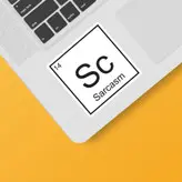استیکر لپ تاپ و موبایل بووم طرح جدول تناوبی مدل sarcasim کد 141