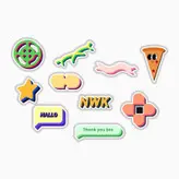 استیکر لپ تاپ و موبایل بووم طرح قدیمی کد MA35 مجموعه 10 عددی