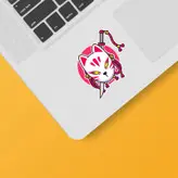 استیکر لپ تاپ و موبایل بووم طرح انیمه شیطان کش مدل نقاب روباه کد MM85