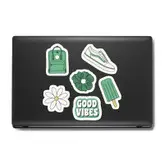 استیکر لپ تاپ و موبایل بووم طرح حال خوب کد M38 مدل Good vibe مجموعه 6 عددی