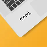 استیکر لپ تاپ و موبایل بووم طرح نوشته مدل Mood کد MD95