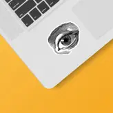 استیکر لپ تاپ و موبایل بووم طرح چشم مدل Vintage Art کد PS22