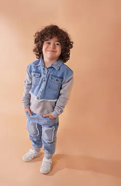 بلوز و شلوار ترکیبی جین