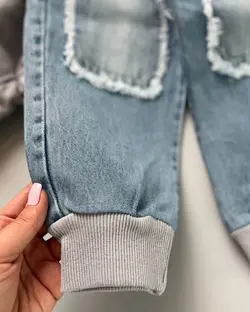 بلوز و شلوار ترکیبی جین