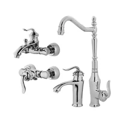 ست شیرآلات 4 تکه مدل بامبو کروم