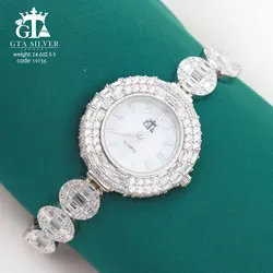 سات نقره زنانه با نگین باگت اتریشی برند جیتیا کد 19156