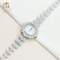 ساعت نقره زنانه 925 مارک جیتیا موتور ژاپنی اصل کد 19238