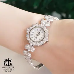 ساعت نقره زنانه 925 مارک جیتیا موتور ژاپنی اصل کد 19238