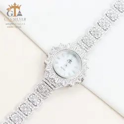 ساعت نقره امرالدکات درشت زنانه ساخت شرکت GTA کد 19160