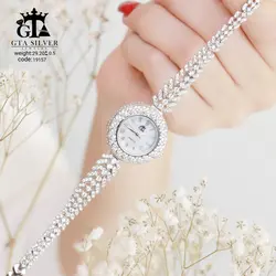 ساعت نقره زنانه زیبا و شیک مناسب عروس عیار 925 کد 19157
