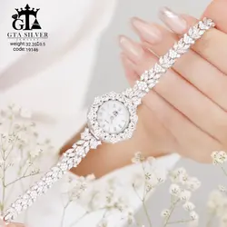 ساعت نقره زنانه مارک کوارتز ساخت GTA SILVER کد 19146
