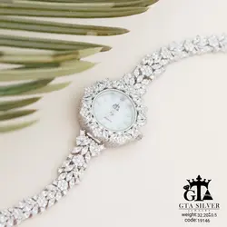 ساعت نقره زنانه مارک کوارتز ساخت GTA SILVER کد 19146