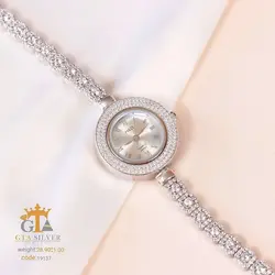 ساعت نقره ظریف و شکیل دخترانه عیار 925 کد 19137