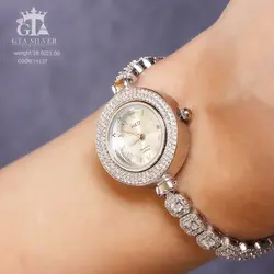 ساعت نقره ظریف و شکیل دخترانه عیار 925 کد 19137