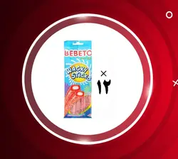 پاستیل رشته ای با طعم توت فرنگی و وانیل ببتو Bebeto