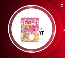 پاستیل طرح بستنی 12 عددی ببتو Bebeto