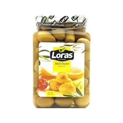 زیتون سبز باهسته 2250 گرم لوراس Loras
