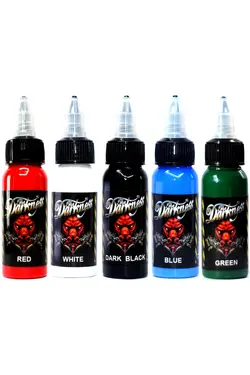 5 رنگ تیره رنگ دائمی تاتو 1 اونس – 30 میلی لیتر - یاری شاپ
