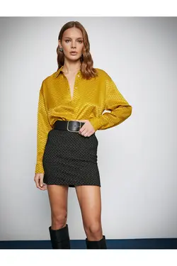 Melis Ağazat X – پیراهن آستین بلند ژاکارد - یاری شاپ