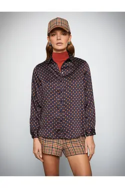 Melis Ağazat X – پیراهن ساتن آستین بلند - یاری شاپ