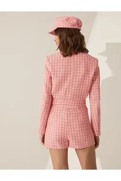 Melis Ağazat X – ژاکت تکه تکه با جزئیات - یاری شاپ