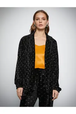 Melis Ağazat X – ژاکت کردویی با جزئیات لوله کشی - یاری شاپ