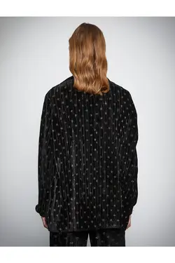 Melis Ağazat X – ژاکت کردویی با جزئیات لوله کشی - یاری شاپ