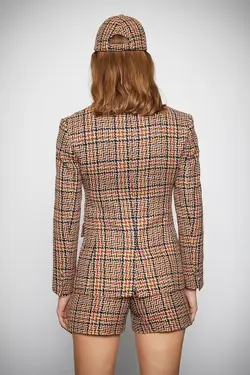 Melis Ağazat X – کت توید دو سینه با جزئیات سنجاق سینه 3wak50064ew - یاری شاپ