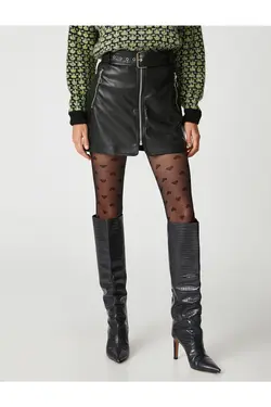 Rachel Araz X – Leather Look زیپ دار کمربند کوتاه دامن - یاری شاپ