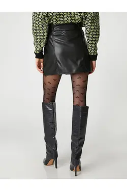 Rachel Araz X – Leather Look زیپ دار کمربند کوتاه دامن - یاری شاپ