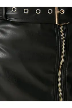 Rachel Araz X – Leather Look زیپ دار کمربند کوتاه دامن - یاری شاپ