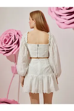 Rachel Araz X – بلوز یقه گلدوزی بادکنکی Sweetheart - یاری شاپ