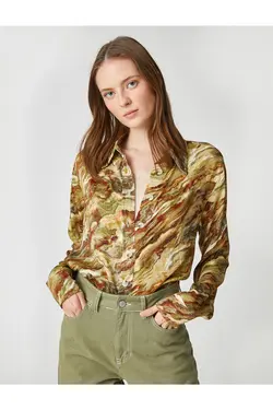 Shahika Ercümen X – پیراهن طرح دار با تم طبیعت - یاری شاپ