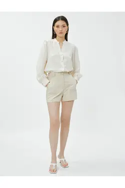 آستین بادکنکی یقه پیراهن مدال - یاری شاپ