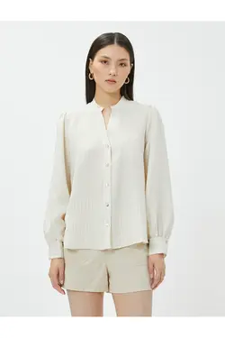 آستین بادکنکی یقه پیراهن مدال - یاری شاپ