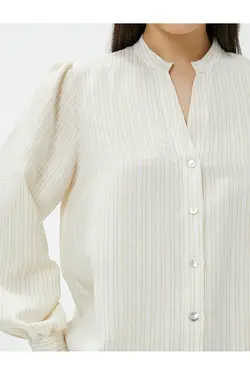 آستین بادکنکی یقه پیراهن مدال - یاری شاپ